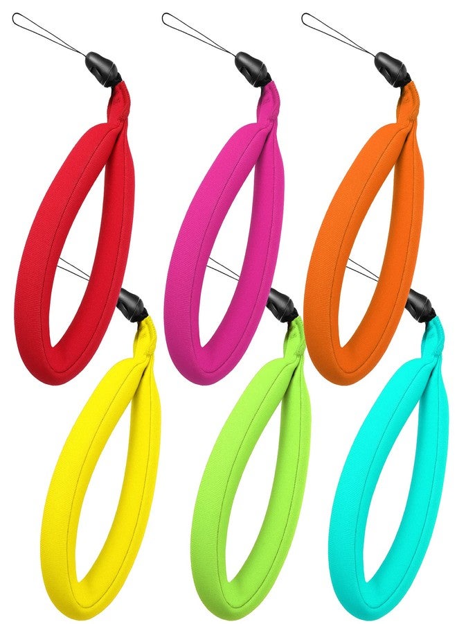 Weewooday 6 Pcs Floating Wrist Strap Waterproof Camera Phone Float Lanyard Foam Floating Band for Camera, Cell Phone, Waterproof Bag, 6 Colors - Image 1